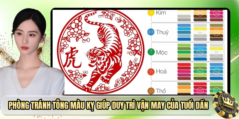 Phòng tránh tông màu kỵ giúp duy trì vận may của tuổi dần